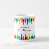 Lehrer Wertschätzung Rainbow Crayon Kaffeetasse (Mittel)