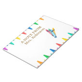 Lehrer Wertschätzung Rainbow Crayon Notizblock (angewinkelt)