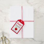 Lehrer Wertschätzung Red Apple dankbar Geschenkanhänger (Mit Garn)