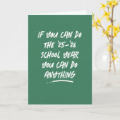 Lehrer Wertschätzung Schule Jahr grün Dank Karte (Gelbe Blume)