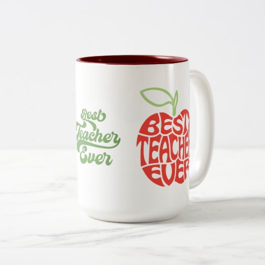 Lehrer Wertschätzung Teach Liebe Inspirier Kaffee Zweifarbige Tasse (VorderseiteRechts)