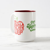 Lehrer Wertschätzung Teach Liebe Inspirier Kaffee Zweifarbige Tasse (Vorderseite Links)