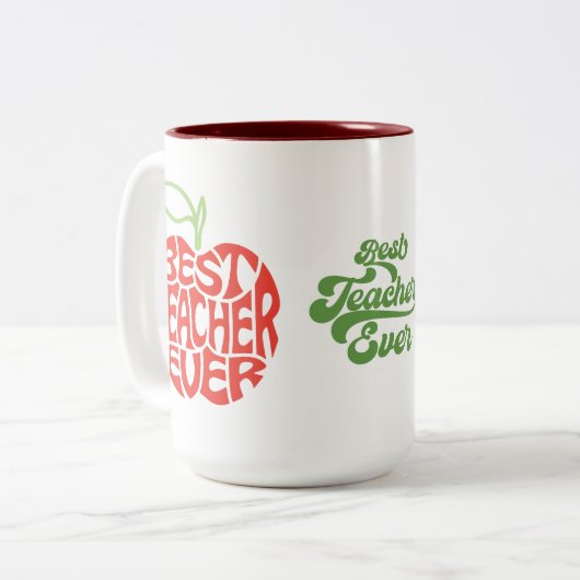 Lehrer Wertschätzung Teach Liebe Inspirier Kaffee Zweifarbige Tasse (Vorderseite Links)