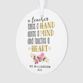 Lehrer Wertschätzung Typografie Custom Ornament (Vorderseite)