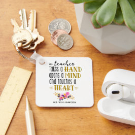 Lehrer Wertschätzung Typografie Custom Ornament Schlüsselanhänger