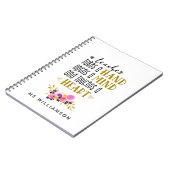 Lehrer Wertschätzung Typografie Personalisiert Notizblock (Linke Seite)