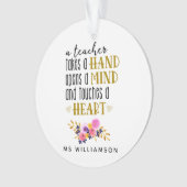 Lehrer Wertschätzung Typografie Personalisiert Ornament (Vorderseite)