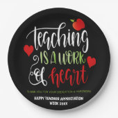 Lehrer Wertschätzung Woche Party Decor DANK Pappteller (Vorderseite)