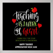 Lehrer Wertschätzung Woche Party Decor DANK Poster (Vorne)