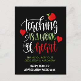 Lehrer Wertschätzung Woche Party Decor DANK Postkarte