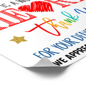 Lehrer Wertschätzung Woche Plakatunterschrift Poster (Ecke)