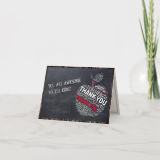 Lehrer Wertschätzung Word Cloud Danke Karte