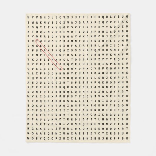 Lehrer Wertschätzung Word Suchmaske Fleecedecke (Vorderseite)