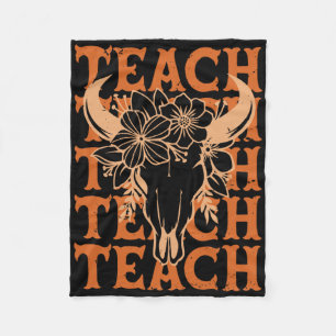 Lehrer Western Boho Wild West Bullenschädel Byck T Fleecedecke