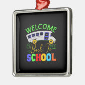 Lehrer willkommen zurück zur Schule Ornament Aus Metall (Links)