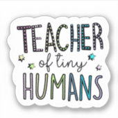 Lehrer winziger Menschen Aufkleber (Vorderseite)