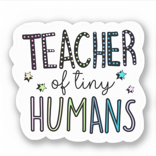 Lehrer winziger Menschen Aufkleber (Vorderseite)