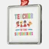 Lehrer winziger Superhelden Ornament Aus Metall (Links)