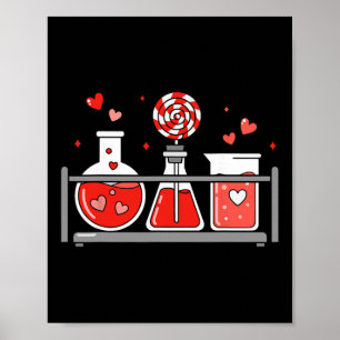 Lehrer Wissenschaft Valentinstag Labor Medizinisch Poster