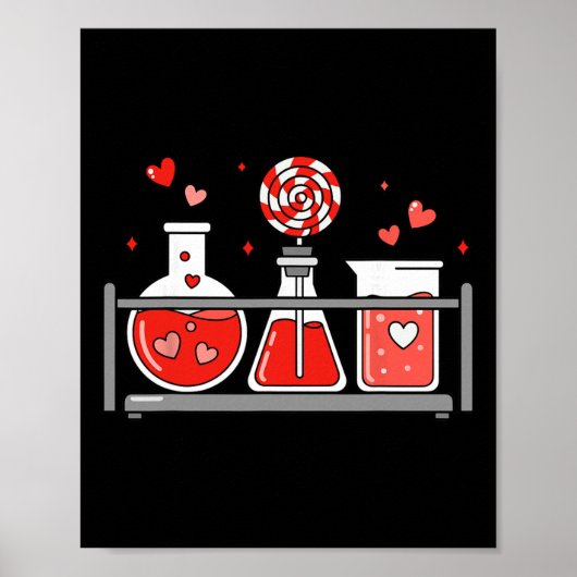 Lehrer Wissenschaft Valentinstag Labor Medizinisch Poster (Vorne)