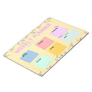 Lehrer-Wochenplaner zurück auf Notizblock in der S