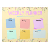 Lehrer-Wochenplaner zurück auf Notizblock in der S (Vorderseite)