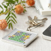 Lehrer Word Puzzle Spiel lesen Affen Square Schlüsselanhänger (Seite)