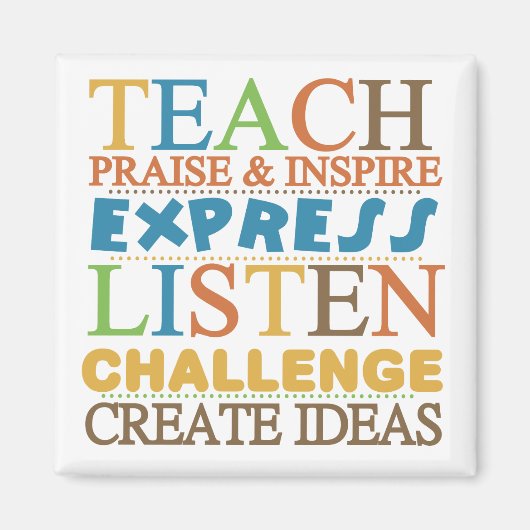 Lehrer Worte zum Leben durch Magnet (Vorne)