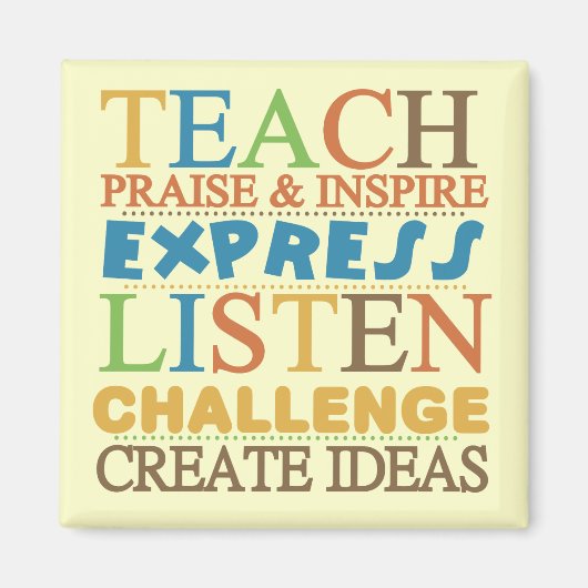 Lehrer Worte zum Leben durch Magnet (Vorne)