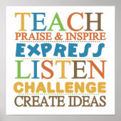 Lehrer Worte zum Leben durch Poster (Vorne)