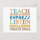 Lehrer Worte zum Leben durch Postkarte (Vorderseite)