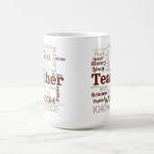 Lehrer-Wortwolke Kaffeetasse (Mittel)