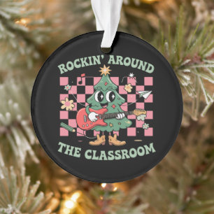 Lehrer Xmas Rockt Durch Das Klassenzimmer Groovy Ornament