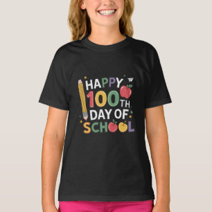 Lehrer zum 100. Schultag Glücklicher 100 Tage T-Shirt