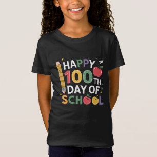 Lehrer zum 100. Schultag Glücklicher 100 Tage T-Shirt