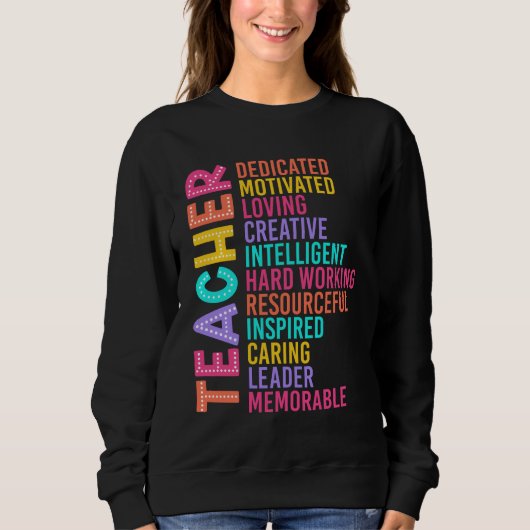Lehrer zurück in die Schule Sweatshirt (Vorderseite)