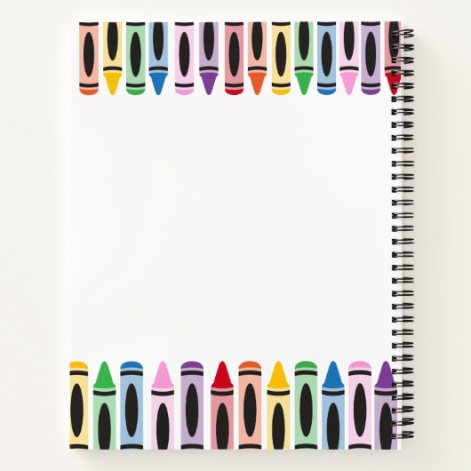 Lehrer zurück zum Niedlichen Farbdrachen der Schul Notizblock (Rückseite)