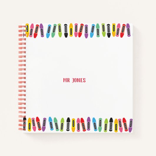 Lehrer zurück zum Niedlichen Farbdrachen der Schul Notizblock (Vorderseite)