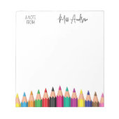 Lehrer zurück zum Schulende - maßgeschneidertes Ge Notizblock (Vorderseite)