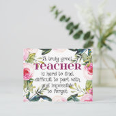 Lehrer zurück zum Schulgeschenk Lehrer Begrüßungsz Postkarte (Stehend Vorderseite)