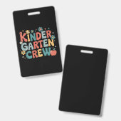 Lehrer zurück zur Crew des Kindergartens Ausweis (Vorder- & Rückseite)