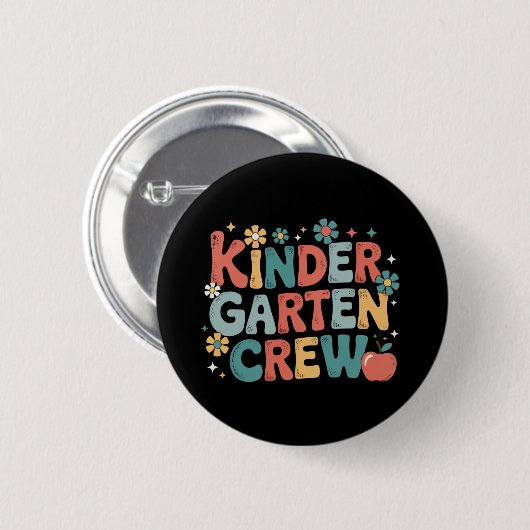 Lehrer zurück zur Crew des Kindergartens Button (Vorne & Hinten)