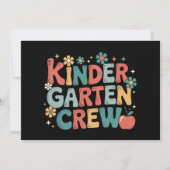 Lehrer zurück zur Crew des Kindergartens Einladung (Vorderseite)