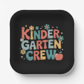 Lehrer zurück zur Crew des Kindergartens Pappteller (Vorderseite)