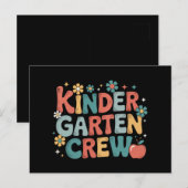Lehrer zurück zur Crew des Kindergartens Postkarte (Vorne/Hinten)