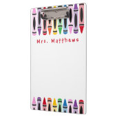 Lehrer zurück zur Niedlichen Farbraupe der Schule Klemmbrett (Links)