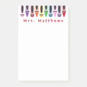 Lehrer zurück zur Niedlichen Schulfarbe Post-it Klebezettel (Vorderseite)