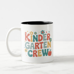 Lehrer  Zurück zur Schule Kindergarten-Team Zweifarbige Tasse