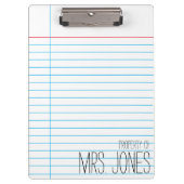 Lehrer - Zwischenablage Klemmbrett (Vorderseite)