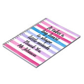 Lehreranerkennungsquote | Wasserfarben Streifen Notizblock (Linke Seite)